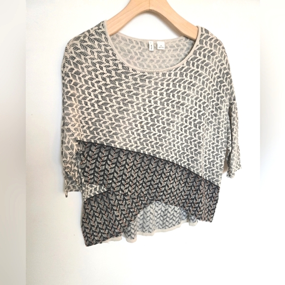 MOTH Anthropologie Women's Cotton Wool Blend Knit Oversized Top, Size XS - Picture 1 of 5
